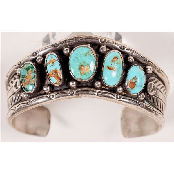 Silver and Turquoise Cuff [160739]