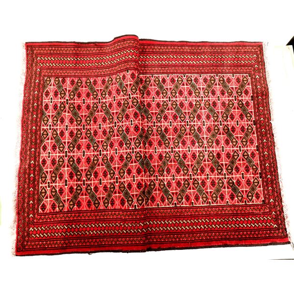 Red, Green and Brown Rug [161907]