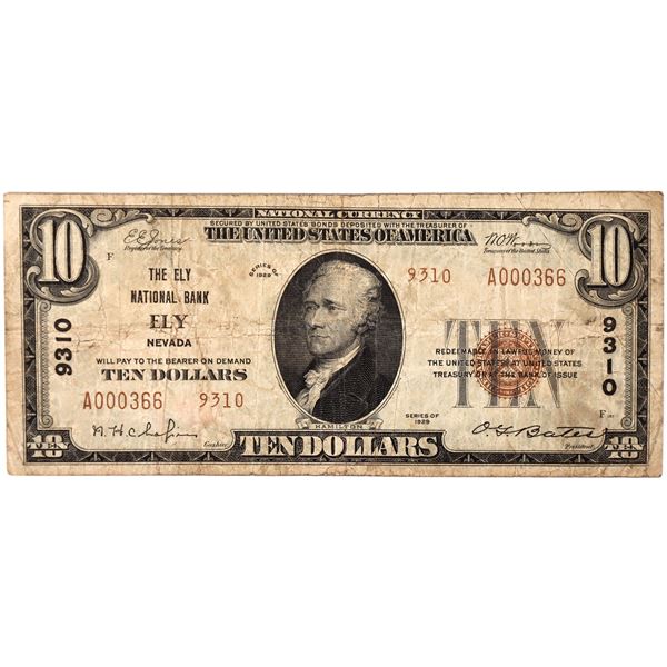 Ely National Bank $10 Note [164281]
