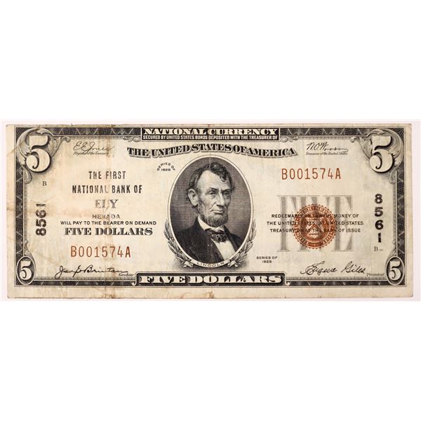 First National Bank of Ely $5 Note [164280]
