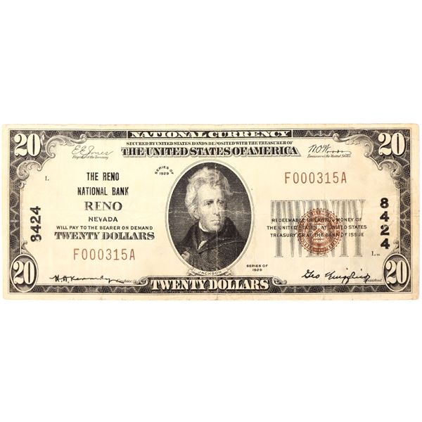 Reno National Bank $20 Note [164279]