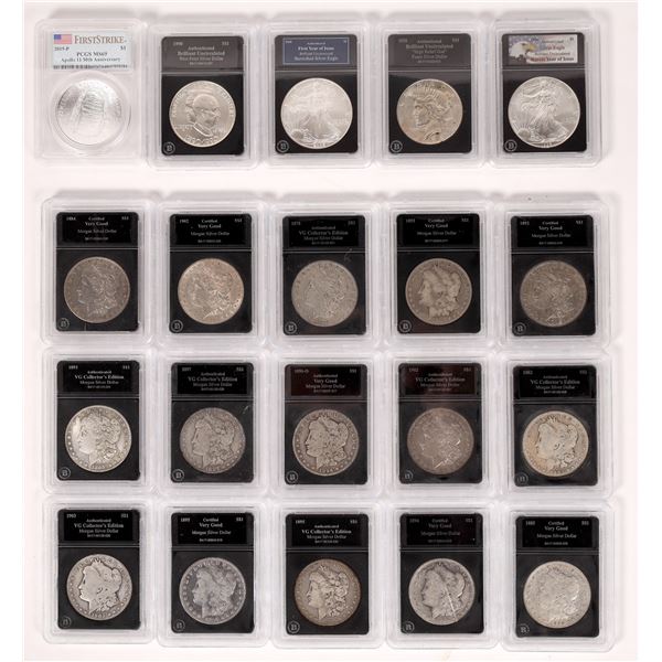 U. S. Silver Dollars in Display Boxes [162360]