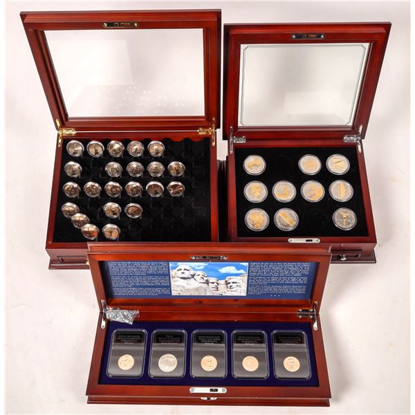 Coin Collections in Wooden Cases [164190]