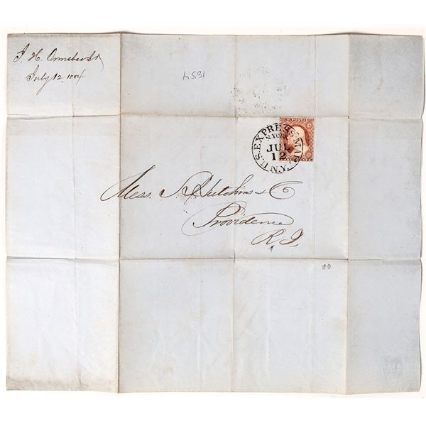 New York to Providence Letter Sheet [162430]