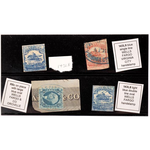 Pony Express and Wells Fargo Stamp Quartet [164023]