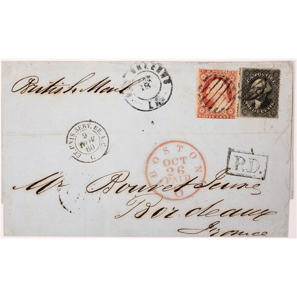 Rare 1860 Cover with # 26 and #36 [163852]