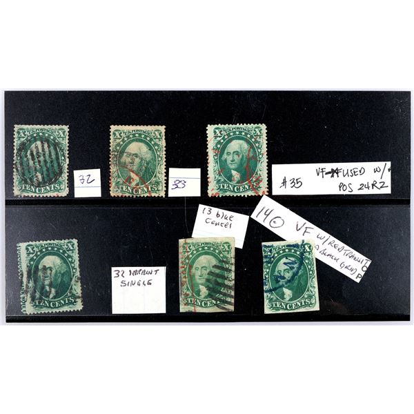 US Stamps, A14 Varieties, 6 [164302]