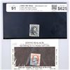 Image 1 : US Stamps, #91 & #148 with Large Leaf Fancy Cancels [164312]
