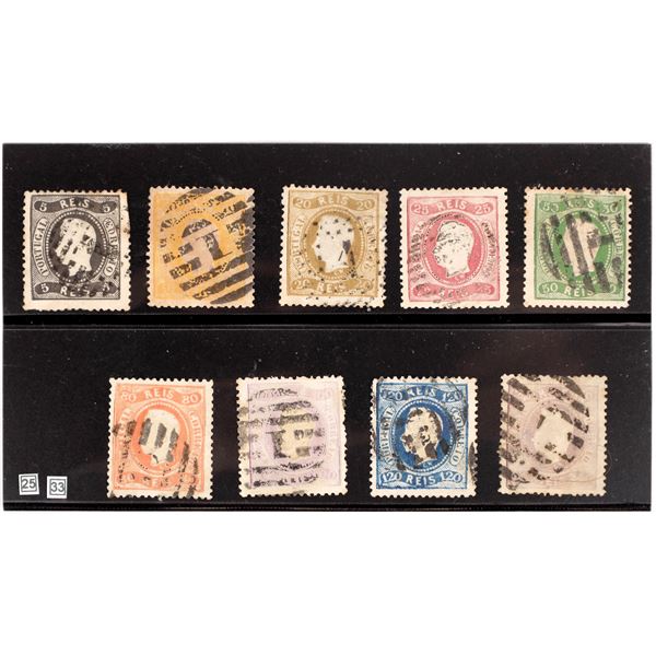 Portugal, 1867-70 First Perforated Set of 9 [162344]