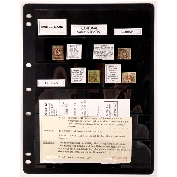 Switzerland, 1846-50 Cantonal Issues [162348]