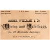 Image 1 : Bisbee, Williams & Co, Mining & Metallurgy - Business Card [163547]