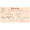 Image 1 : Bank of California - Bullion Receipt, rec'd from Gillspy & Childs [163549]