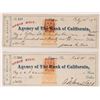 Image 1 : Ophir Mill / WS Hobart Revenue Check Pair Signed by Mackay & Fair [163912]