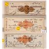 Image 1 : Rare Comstock Fluming & Lumber Company Revenue Checks [163902]