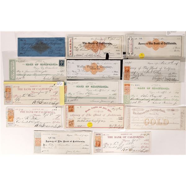 Comstock Mining Check Collection incl. William Sharon Rarity [155511]