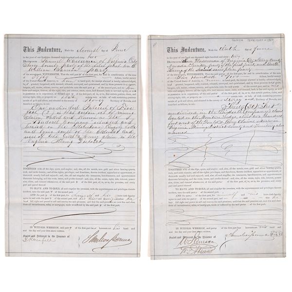 1862 Virginia City Mining Deeds for the Birdsall Claim [164469]