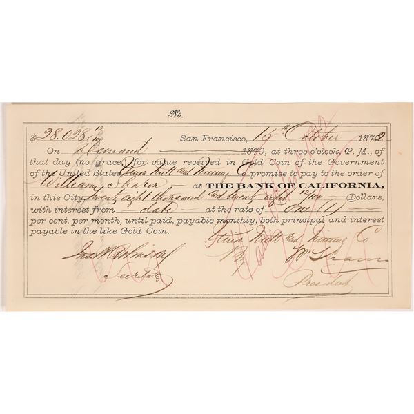 Union Mill & Mining Co. Promissory Note to William Sharon [164499]