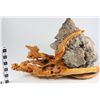 Image 1 : Boxwood Tree Root & Stone Sculpture: Horses & Chariot [149192]