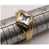 Image 1 : NEW! 14K YELLOW GOLD RING WITH AQUA