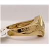 Image 3 : NEW! 14K YELLOW GOLD RING WITH AQUA