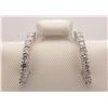 Image 2 : NEW! 14K PAIR OF PIERCED HOOPED DIAMOND