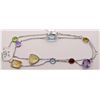 Image 2 : GORGEOUS 14K NECKLACE WITH MULTI COLORED