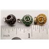 Image 3 : 3-14K GEMSTONE BALLS PENDANTS