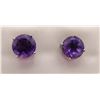 Image 2 : NEW! 14K YELLOW GOLD AMETHYST CIRCULAR STUD