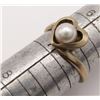 Image 1 : 10K YELLOW GOLD HEART RING WITH PEARL ACCENT