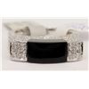 Image 3 : NEW! 14K DIAMOND RING WITH LARGE BLACK CENTER