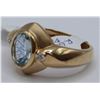 Image 2 : 14K YELLOW GOLD AQUAMARINE RING-SIZE 7