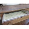 Image 2 : Antique Library Table With 2 Drawers- Decent Condition- Top Comes Off-30.5"H X 56"W X 30"D
