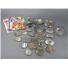 Image 1 : Box Of Belt Buckles- Silver Plate- 3 Comic Books