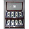 Image 1 : 16 Slabbed Morgan  Dollars In A Wooden Keyed Case