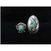 Image 1 : Unmarked Turquoise Ring- Marked MP Turquoise Ring