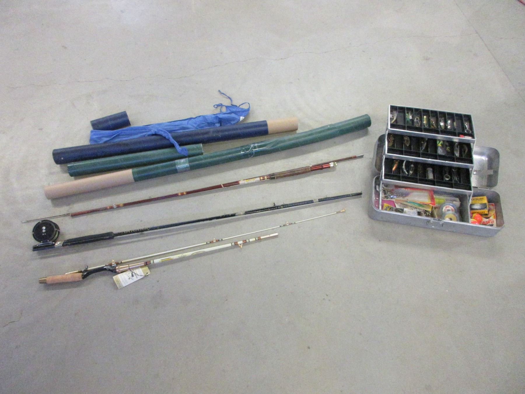 Fly Rod And Reel- 2 Rods- Tackle Box Full Of Goodies