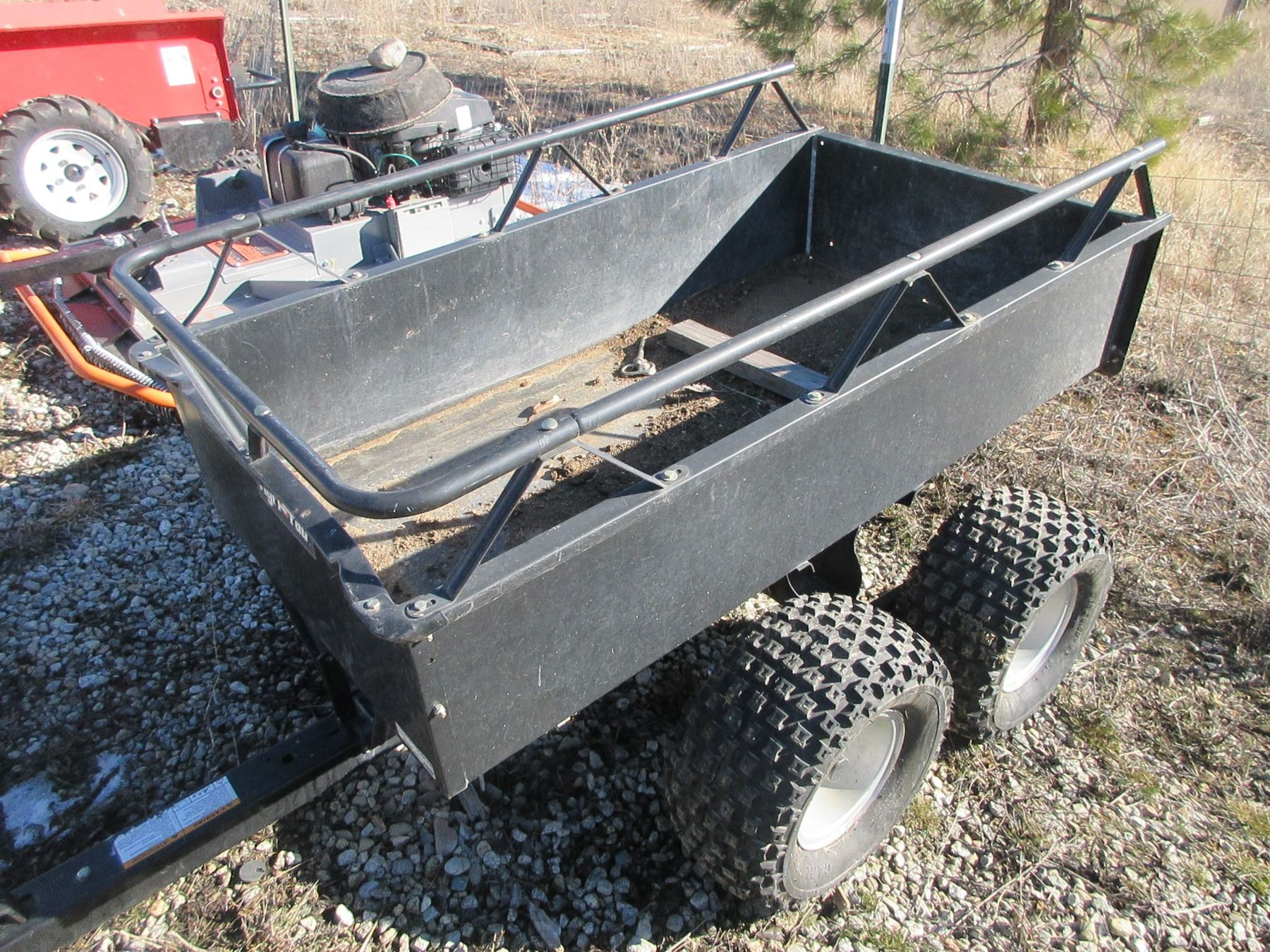 Agri Fab Metal Tandem Axle Garden Cart 60" X 32" Box