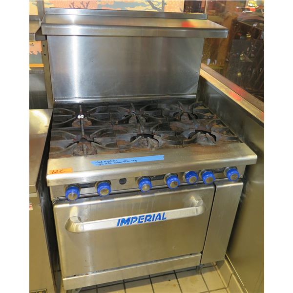 Imperial 6-Burner Gas Range & Oven 36"x29"x36"H