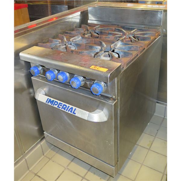 Imperial 4-Burner Gas Range & Oven 24"x30"x36"H