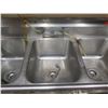 Image 3 : Advance Tabco Stainless Steel 3-Basin Sink 60"x25"x37"