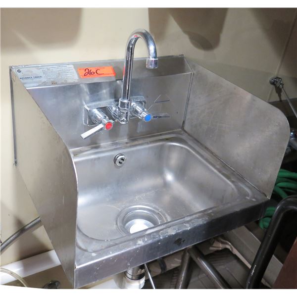 Advance Tabco Single Wall-Mount Sink w/ Splash Guards 13"x17"