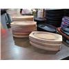 Image 10 : Multiple Serving Dishes: Black Plates, Sprout Iron-Casting Steak Plates, Wooden Trays, etc