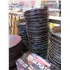 Image 14 : Multiple Serving Dishes: Black Plates, Sprout Iron-Casting Steak Plates, Wooden Trays, etc