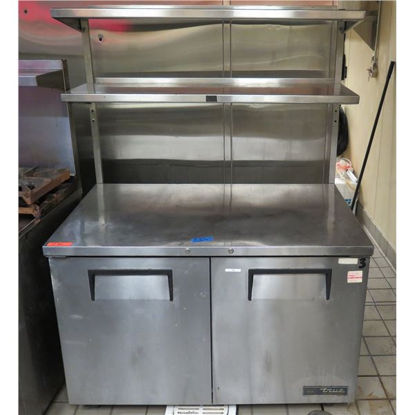 True TUC-48-HC Two-Section Reach-In Undercounter Refrigerator w/ Shelving Unit