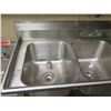 Image 2 : Advance Tabco Stainless Steel 3-Basin Sink 60"x25"x37"