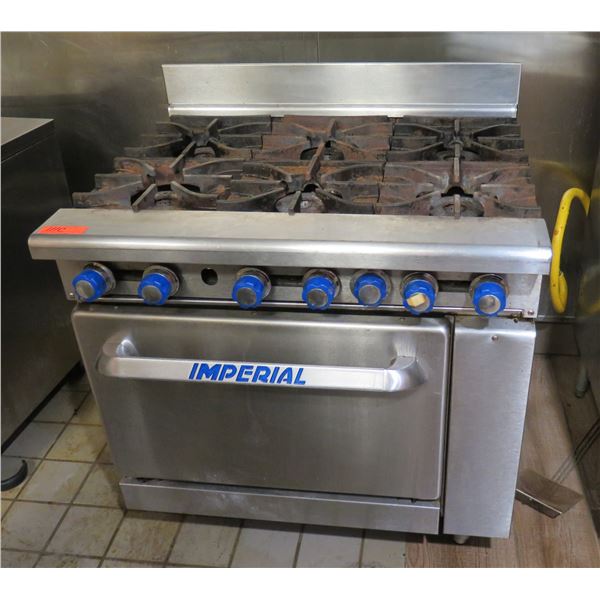 Imperial 6-Burner Gas Range & Oven 36"x29"x36"H