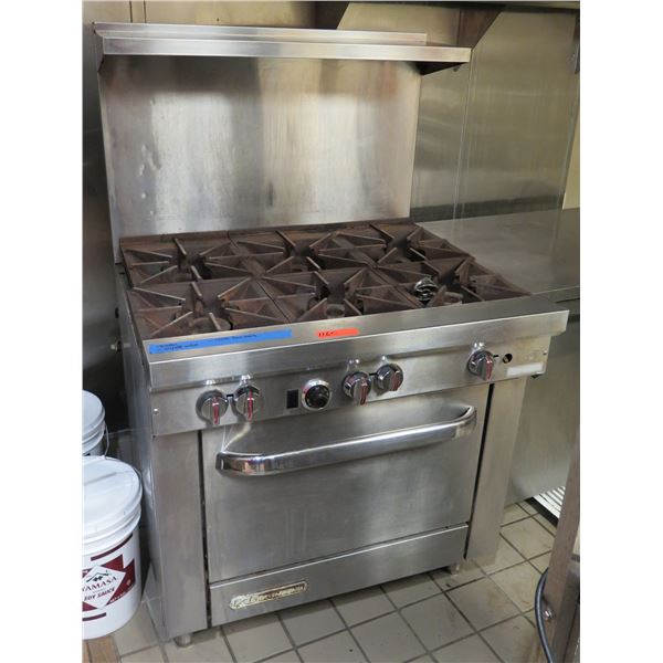 South Bend 6-Burner Gas Range & Oven 36"x29"x36"H (Contents included)