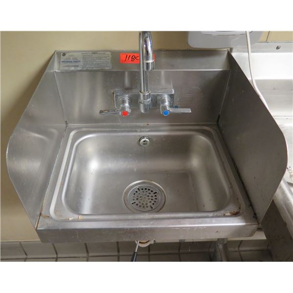 Advance Tabco Single Wall-Mount Sink w/ Splash Guards 13"x17"