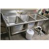 Image 1 : Advance Tabco Stainless Steel 3-Basin Sink 60"x25"x37"