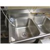 Image 2 : Advance Tabco Stainless Steel 3-Basin Sink 60"x25"x37"